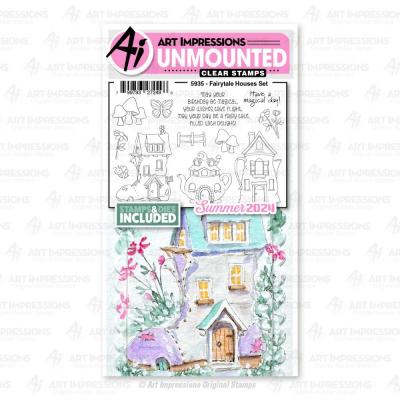 Art Impressions Clear Stamps und Outline-Stanzschablonen -  Fairytale Houses